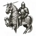 crusader knight tattoo design idea