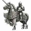 crusader knight tattoo design idea