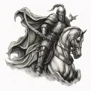 crusader knight tattoo design idea