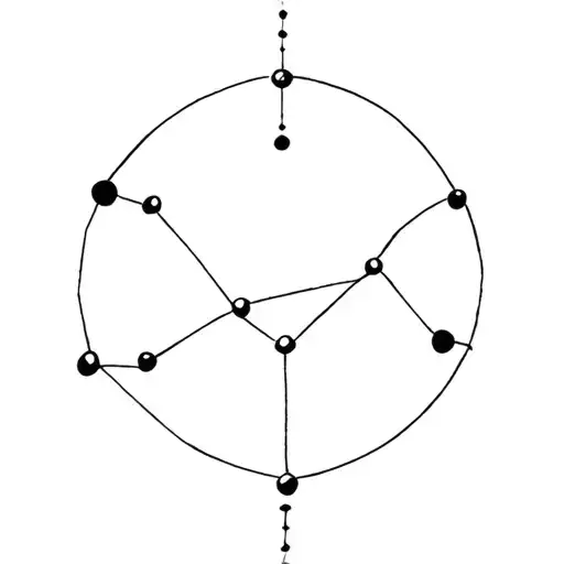 Aquarius Libra Aries constellation intertwined tattoo design idea