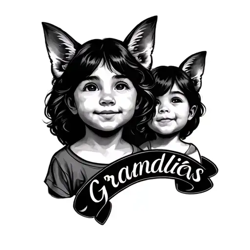 Grandkids tattoo design idea