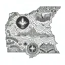 Nebraska state outline with 402 tattoo design idea