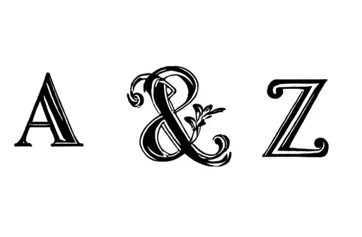 "A & Z" tattoo design idea