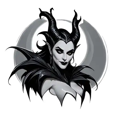 Maleficent tattoo design idea
