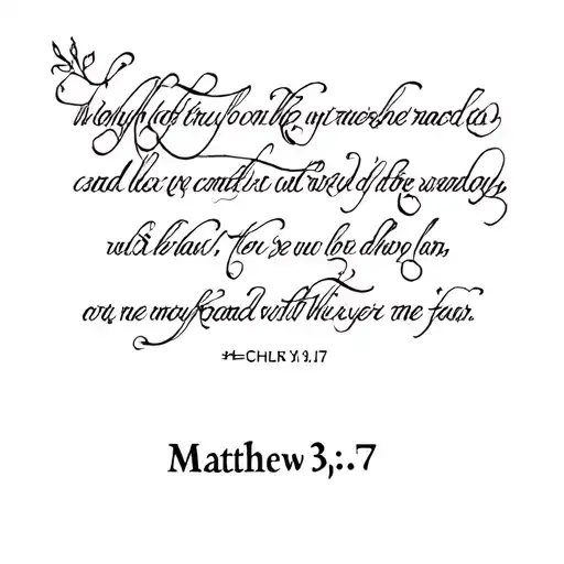 Matthew 3:17 Bible Verse tattoo design idea