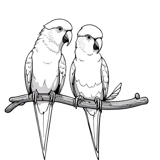 3 parrots on a glass tattoo design idea