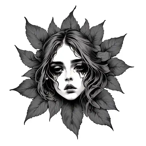 sadness soul strong tattoo design idea