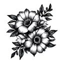flowers bible scripture tattoo design idea