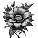 flowers bible scripture tattoo design idea