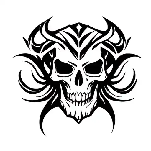 dodge ram skull tattoo design idea