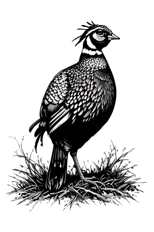 pheasant hunting tattoo design idea