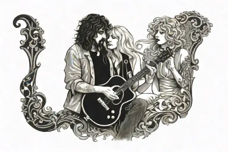 go your own way Fleetwood mac tattoo design idea