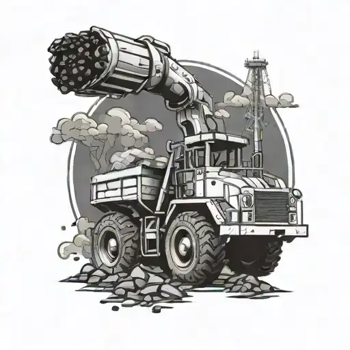 coal mining tattoo design idea
