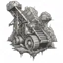 coal mining tattoo design idea