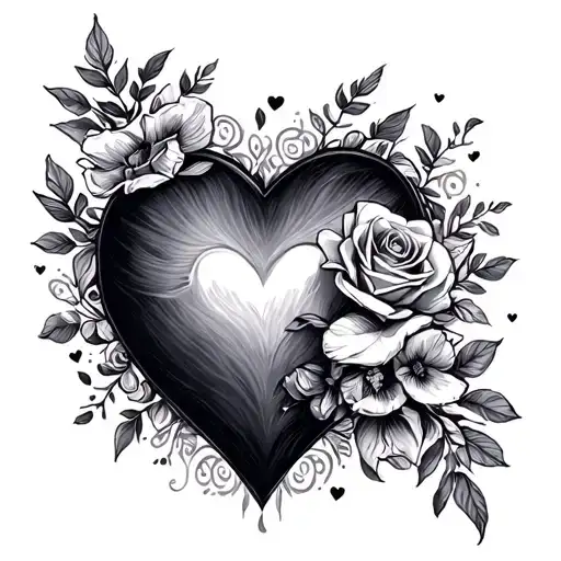 Valentine's Day and love tattoo design idea