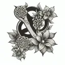 infinity, flower, 2004, 2000 tattoo design idea