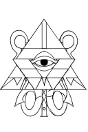 eye pyramid and ankh tattoo design idea
