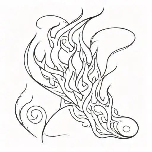 A flame tattoo that burns the web tattoo design idea