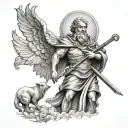 Saint Christopher tattoo design idea