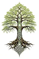 Tree of life combined with celtic knots tattoo design idea