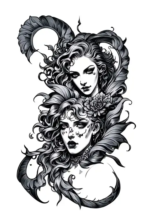 gluttony, lust, pride. tattoo design idea