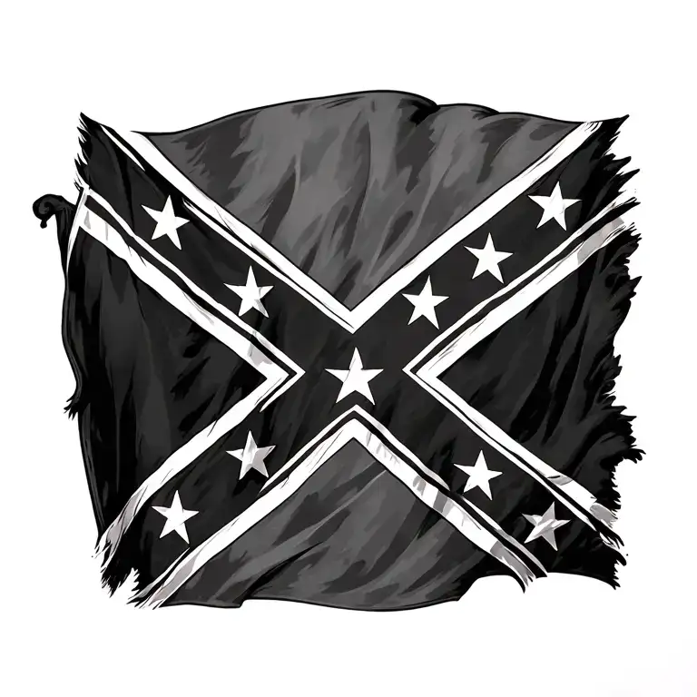 Confederate flag tattoo design idea
