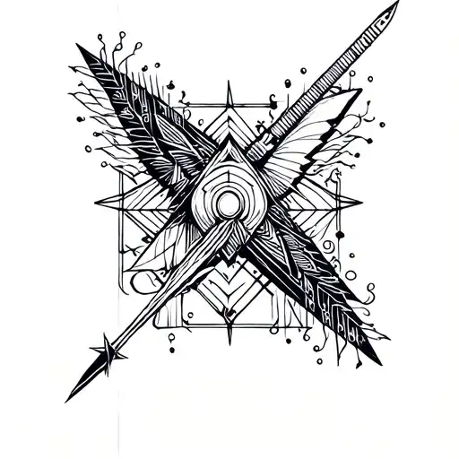 blessed epee tattoo design idea