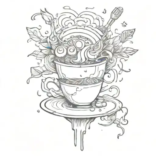 no rush and take coffee  tattoo design idea
