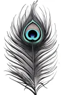 peacock feather intertwined tattoo design idea