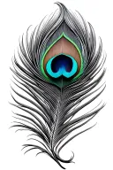 peacock feather intertwined tattoo design idea