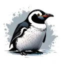 Penguin tattoo design idea