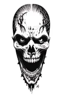 horror, movie theme villains leg sleeve tattoo with sinister silent hill evil dead  tattoo design idea