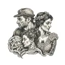 Irish,australia,sons,wife tattoo design idea