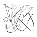 A tattoo that combines the letters t and z tattoo design idea