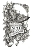 bible scripture verse Isaiah 41:10 tattoo design idea