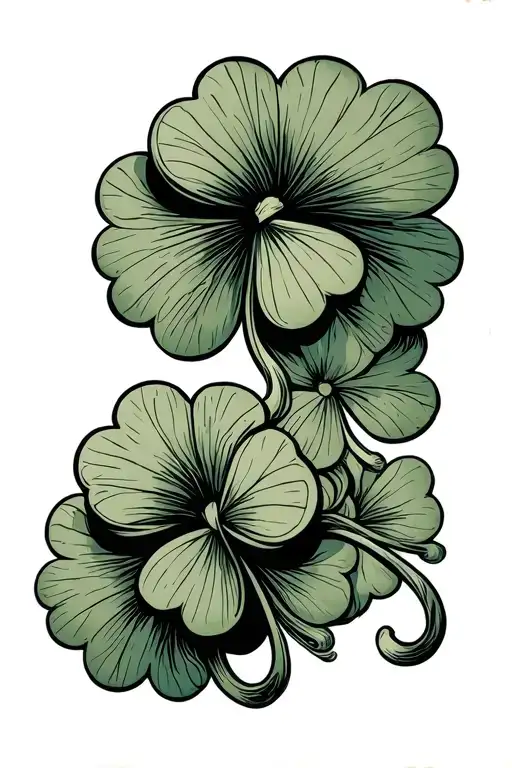 onepiece luffy gear 5 leaf clover tattoo design idea