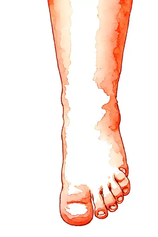 Children's foot tattoo design idea