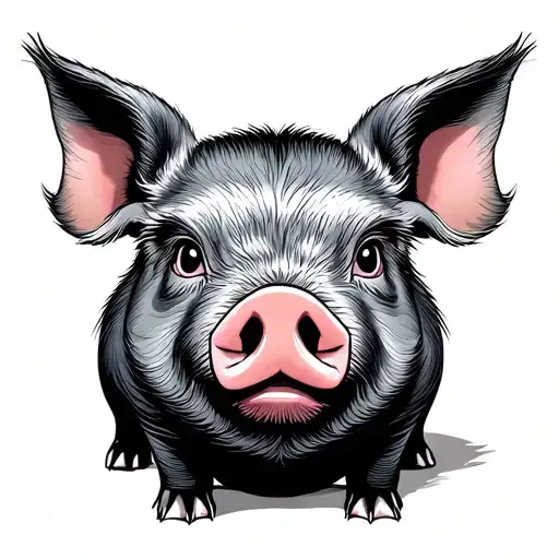 Japanese Pig tattoo design idea