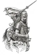 Arabe warrior tattoo design idea