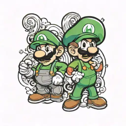 mario & luigi tattoo matching with tattoos tattoo design idea