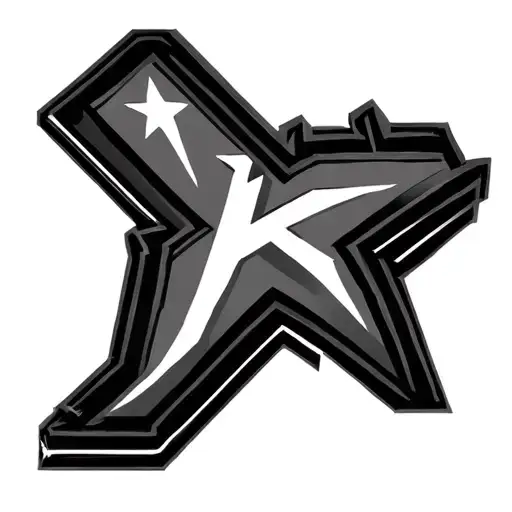 "K" Texas star tattoo design idea