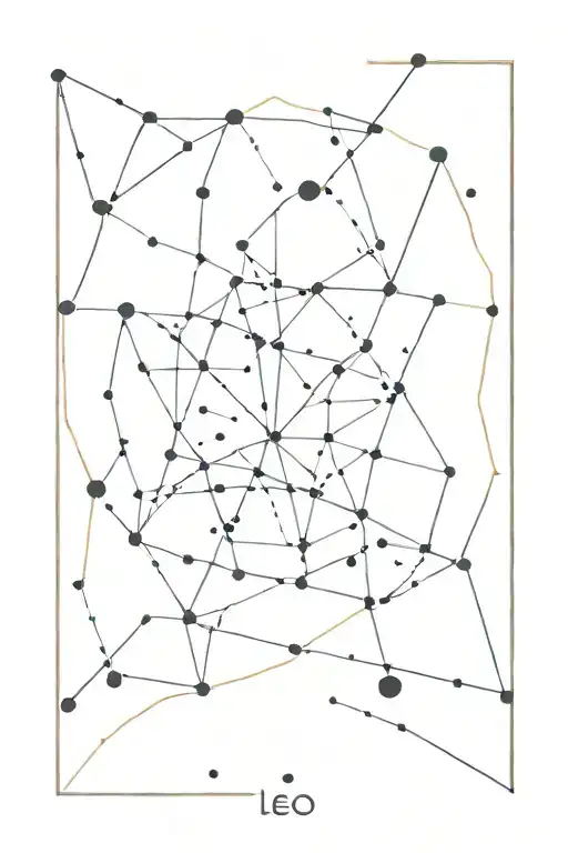 Leo constellation tattoo design idea