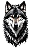 lone wolf, pack walking towards tattoo design idea