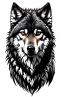 lone wolf, pack walking towards tattoo design idea
