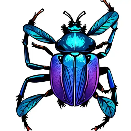 beetle tattoo design idea