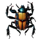 beetle tattoo design idea