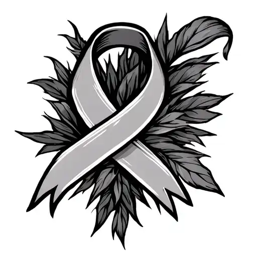 Survivor Of emotional Abuse survivor ribbon tattoo design idea