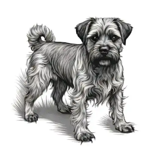 Border Terrier tattoo design idea