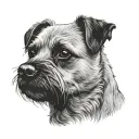 Border Terrier tattoo design idea