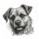Border Terrier tattoo design idea